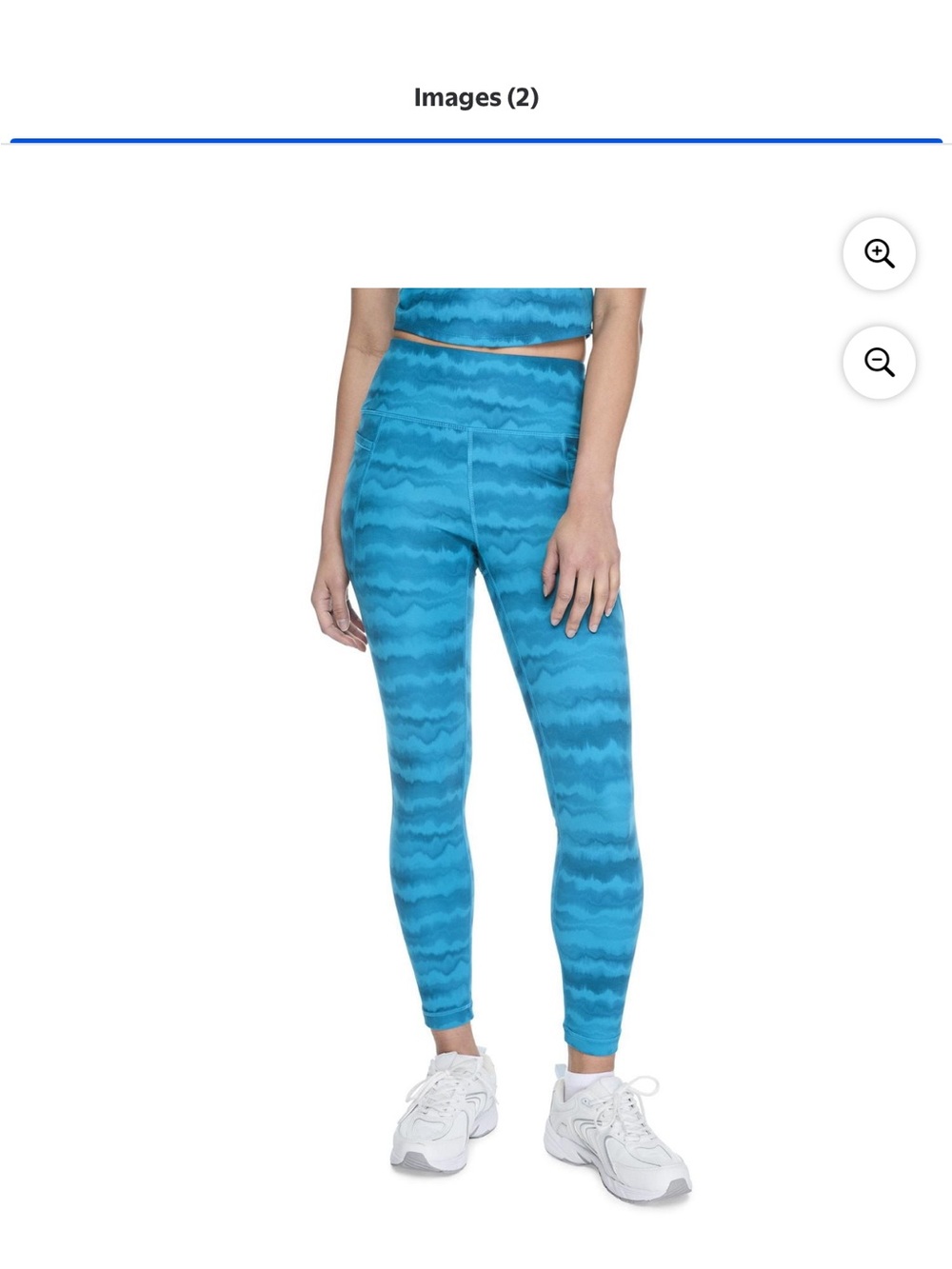 Athletic Works Turquoise Wave-Pattern High-Waist Jeggings